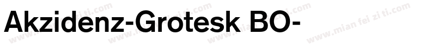 Akzidenz-Grotesk BO字体转换